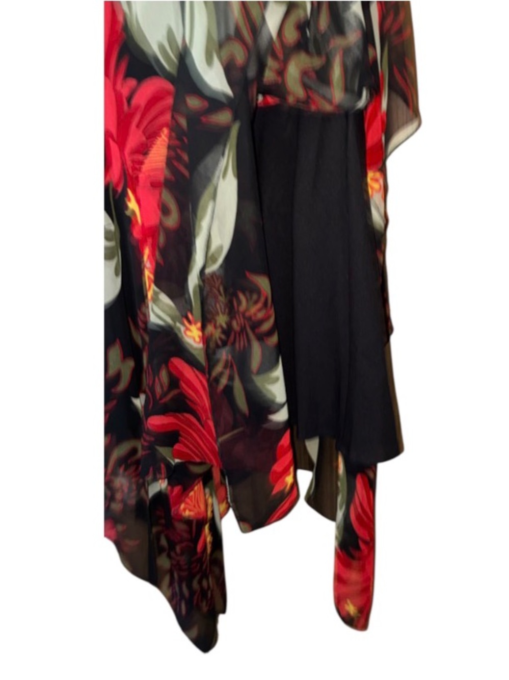 Raiment Fashions Inc. Floral Handkerchief Hem Slip Dress - Picture 5 of 7